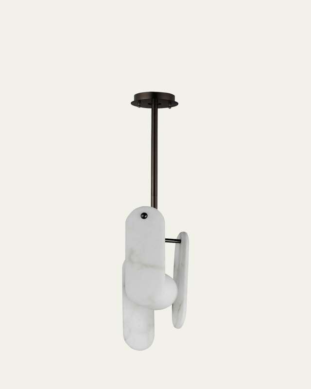 Nina Magon Design from Studio M Megalith Stem Hung Pendant Spanish Alabaster